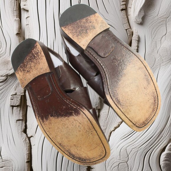 Mezlan Delhi Handmade In Spain Dark Brown Sandal Size 9 - Picture 11 of 12